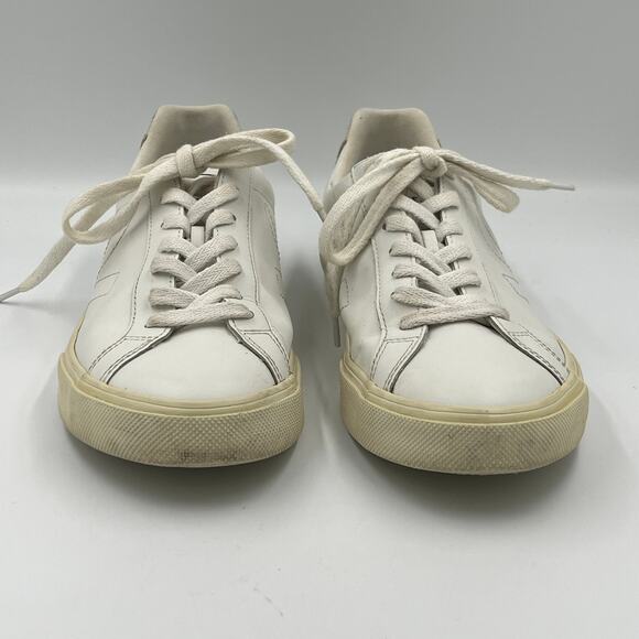 VEJA Esplar Leather Logo Sneakers White sz 10 - Picture 5 of 9